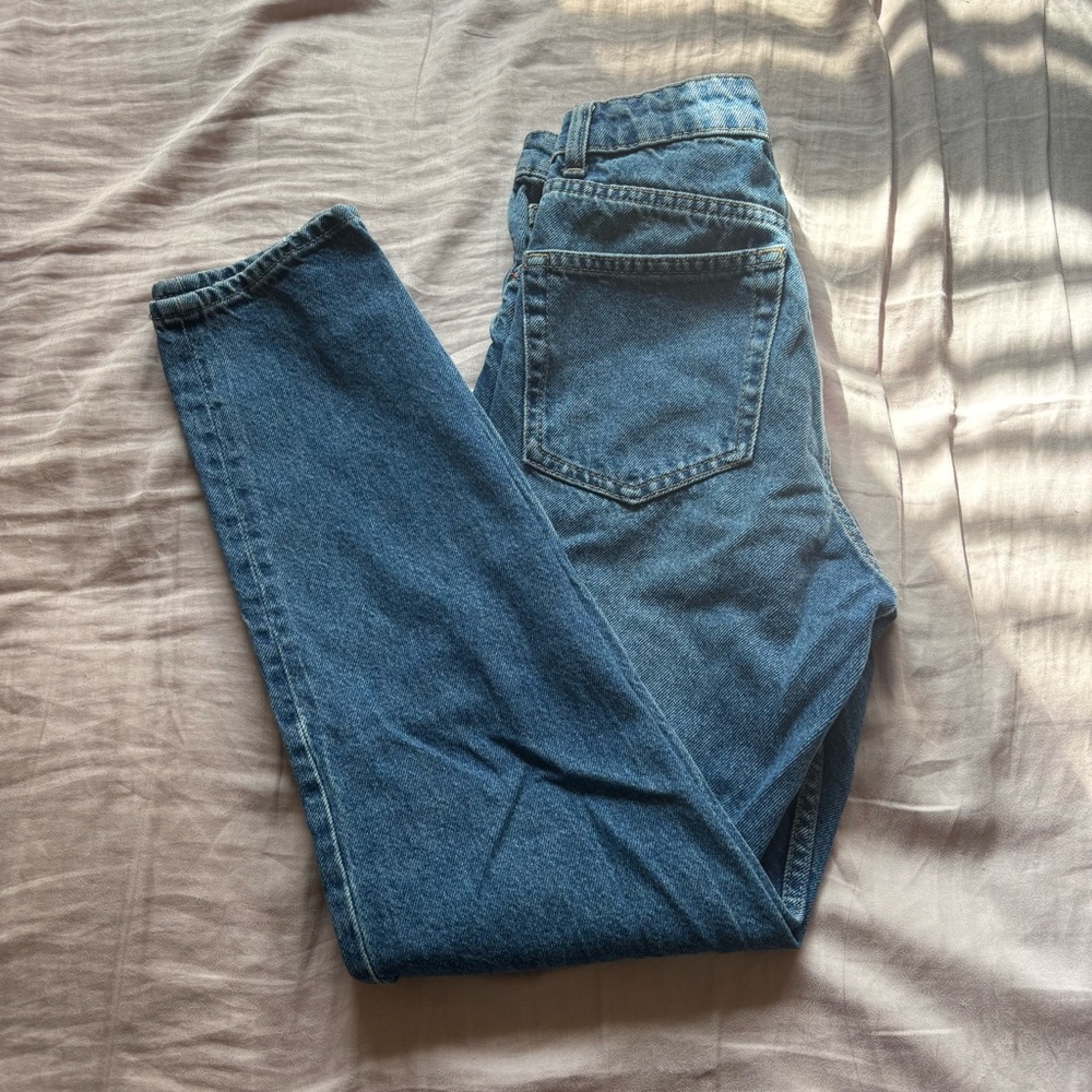 Bershka Blue High Rise Jeans